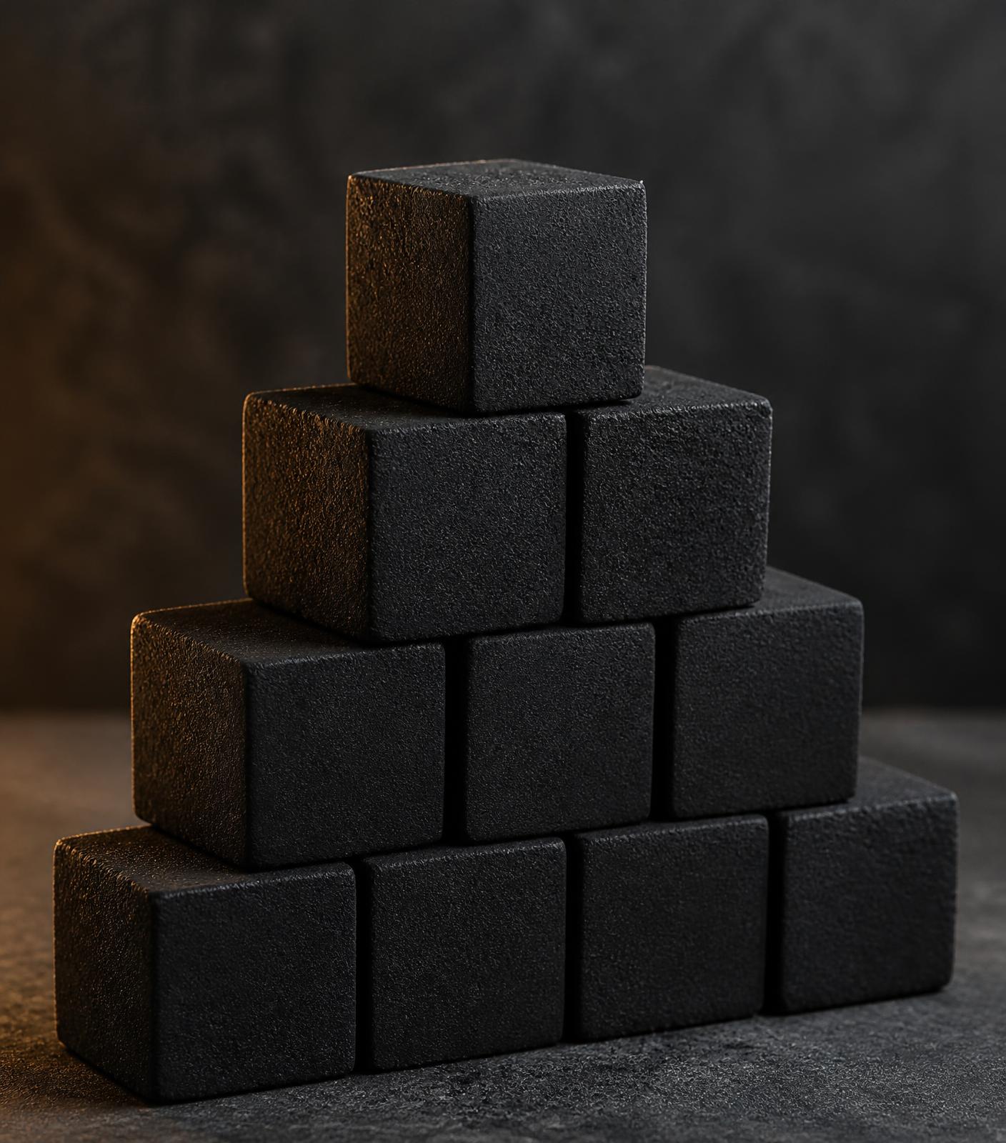 COCOPREM cube-shaped coconut shell charcoal briquettes